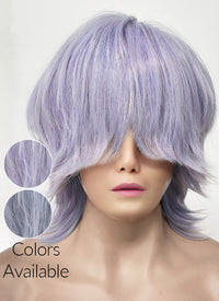 KPop Demon Hunters Saja Boys Mystery Pastel Purple Straight Synthetic Hair Wig TB1762