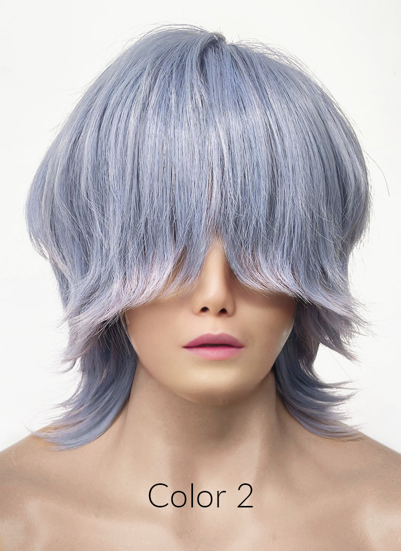 KPop Demon Hunters Saja Boys Mystery Pastel Purple Straight Synthetic Hair Wig TB1762