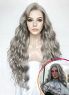 Grey Wavy Lace Front Synthetic Wig LW4043