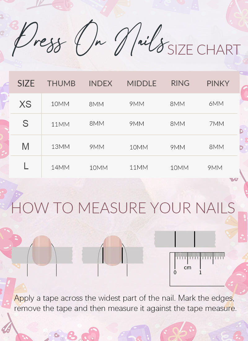 Pink Peach Sweet Blossom Coffin Handmade Children's Press-On Nails Kid NF036C