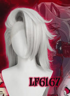 Helluva Boss Loona Silver Grey Straight Lace Front Synthetic Wig LF6167