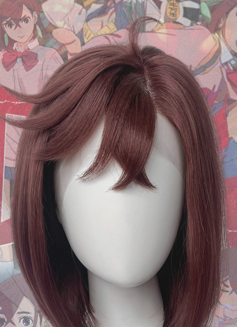 DAN DA DAN Momo Ayase Brunette Straight Bob Lace Front Synthetic Wig LF6139