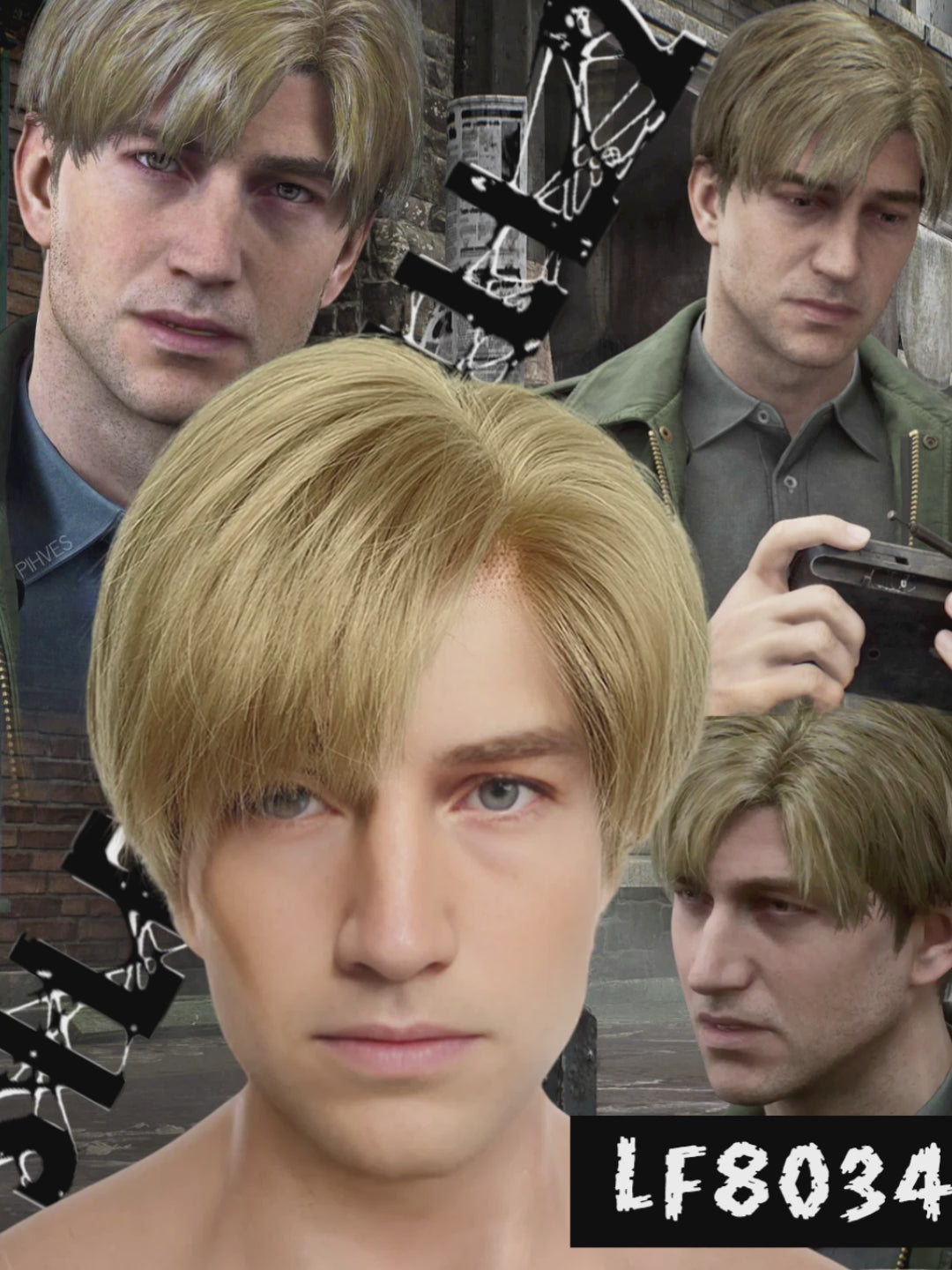 Silent Hill 2 Remake James Sunderland Blonde Straight Lace Front