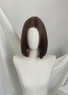 Brunette Curtain Bangs Straight Lace Front Synthetic Hair Wig LF3322