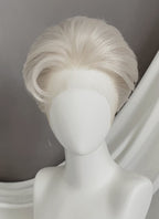 Pastel Grey Blonde Straight Lace Front Synthetic Men's Wig LF8038