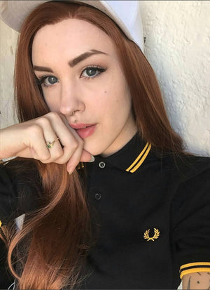 Chestnut Brown Straight Lace Front Synthetic Wig LF005