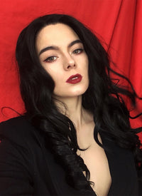 Wavy Black Lace Front Synthetic Wig LF110