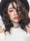 Brunette Wavy Lace Front Synthetic Wig LF407