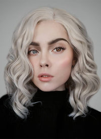 Pastel Blonde Wavy Bob Lace Front Synthetic Wig LF831B