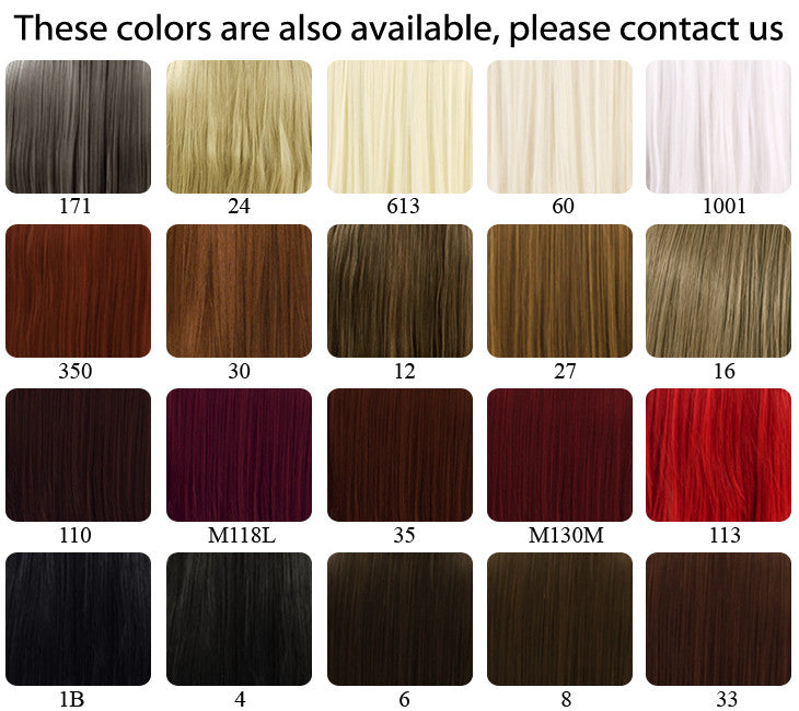 18" / 28" / 39" Heat Resistant Custom Made Synthetic Sewn Hair Weft