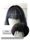 Dark Blue With Dark Roots Wavy Synthetic Wig NS054