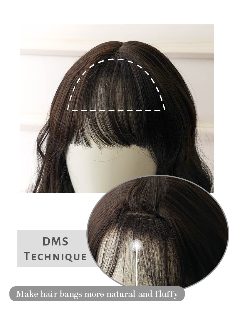 Black Wavy Synthetic Wig NS064