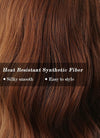 Chestnut Brown Wavy Bob Synthetic Wig NS113