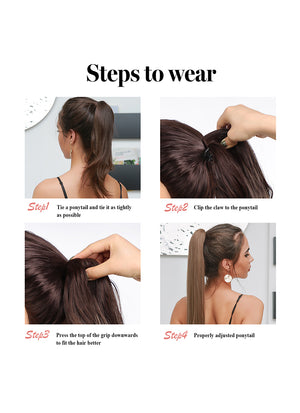 28" Ponytail with Claw Clip Extensions