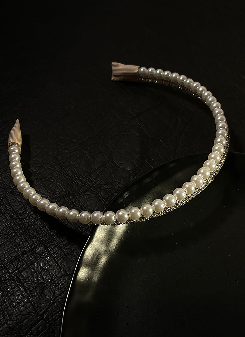 Retro Faux Pearl Hair Hoop