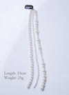 White Beads Strand Clip-on Hair Accessories HD002