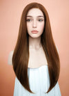 Chestnut Brown Straight Lace Front Synthetic Wig LF005