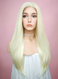 Straight Light Blonde Lace Front Synthetic Wig LF010