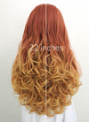 Light Auburn Yellow Blonde Ombre Wavy Lace Front Synthetic Wig LF085H