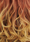 Light Auburn Yellow Blonde Ombre Wavy Lace Front Synthetic Wig LF085H