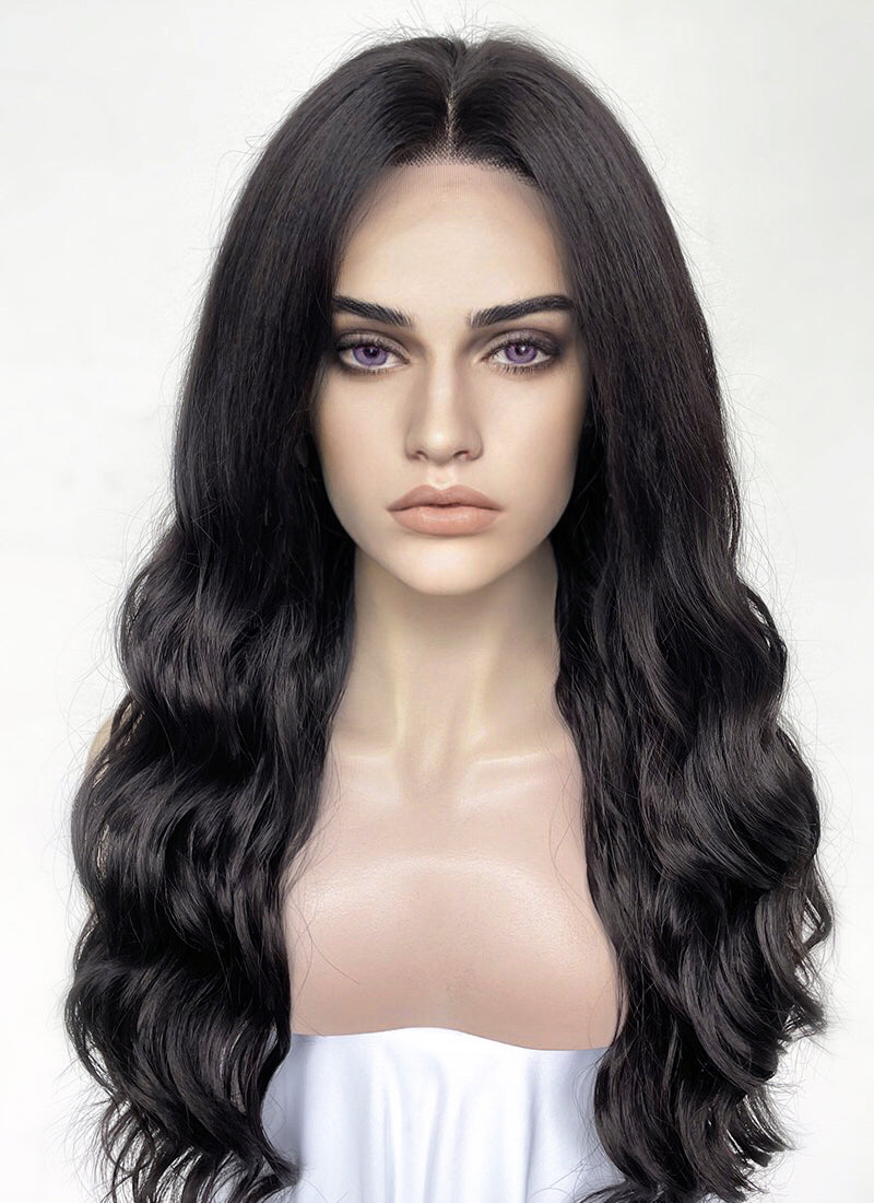 The Witcher 3 Yennefer of Vengerberg Natural Black Wavy Lace Front Synthetic Wig LF095A