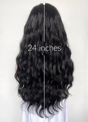 The Witcher 3 Yennefer of Vengerberg Natural Black Wavy Lace Front Synthetic Wig LF095A