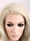 Wavy Pastel Ash Blonde Lace Front Synthetic Wig LF101