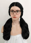 Stranger things Suzie Bingham Black Wavy Lace Front Synthetic Wig LF110A