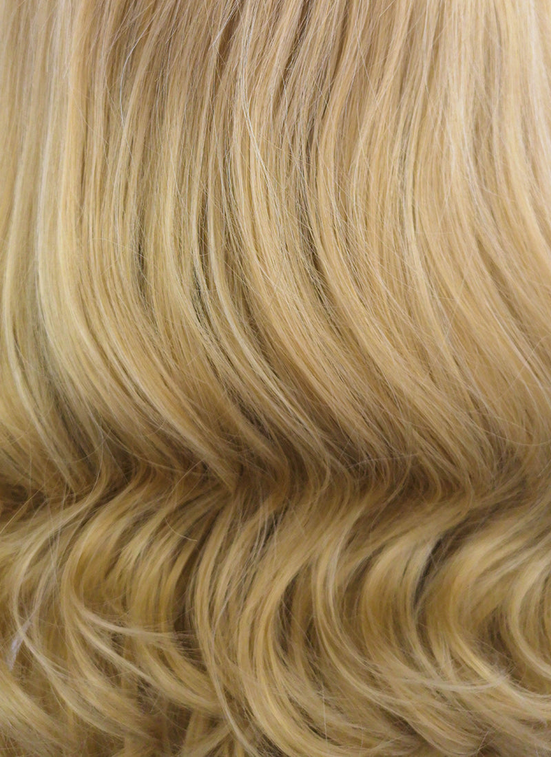 Wavy Golden Blonde Lace Front Synthetic Wig LF119