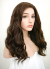 Dark Brown Wavy Lace Front Synthetic Wig LF1265