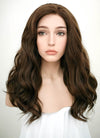 Dark Brown Wavy Lace Front Synthetic Wig LF1265