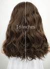 Dark Brown Wavy Lace Front Synthetic Wig LF1265