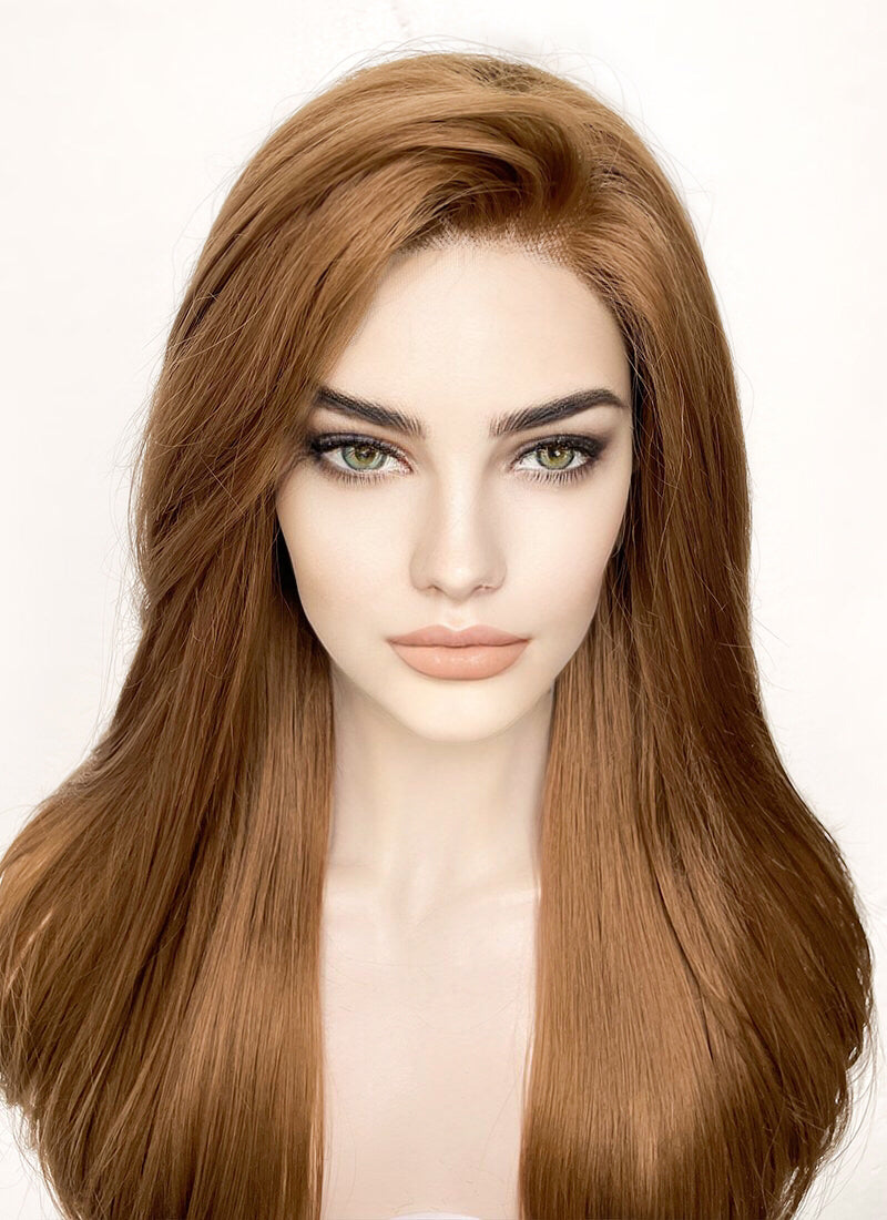 Brown Straight Lace Front Synthetic Wig LF1315