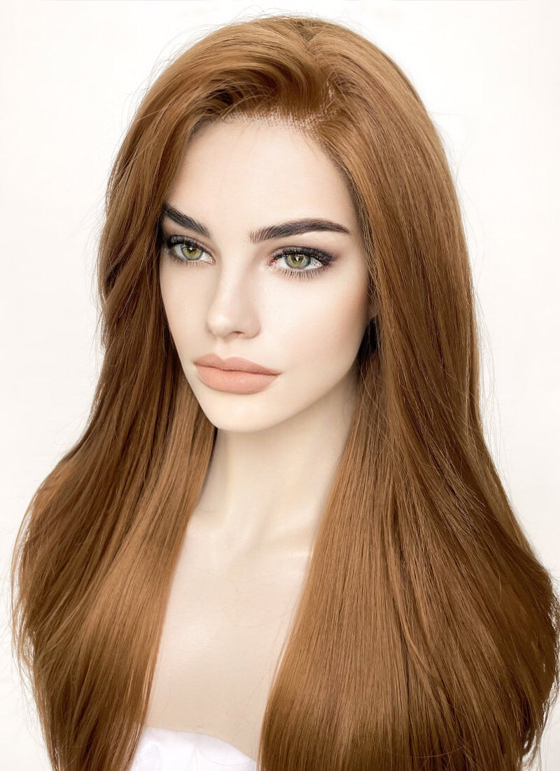 Brown Straight Lace Front Synthetic Wig LF1315