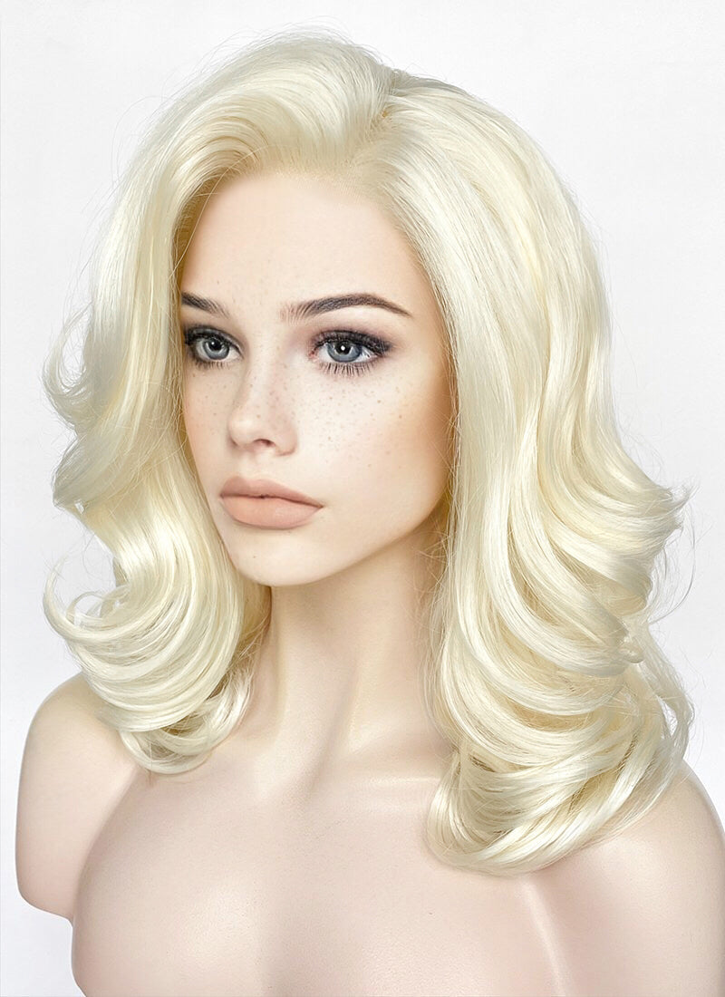 Light Blonde Wavy Lace Front Synthetic Wig LF1318