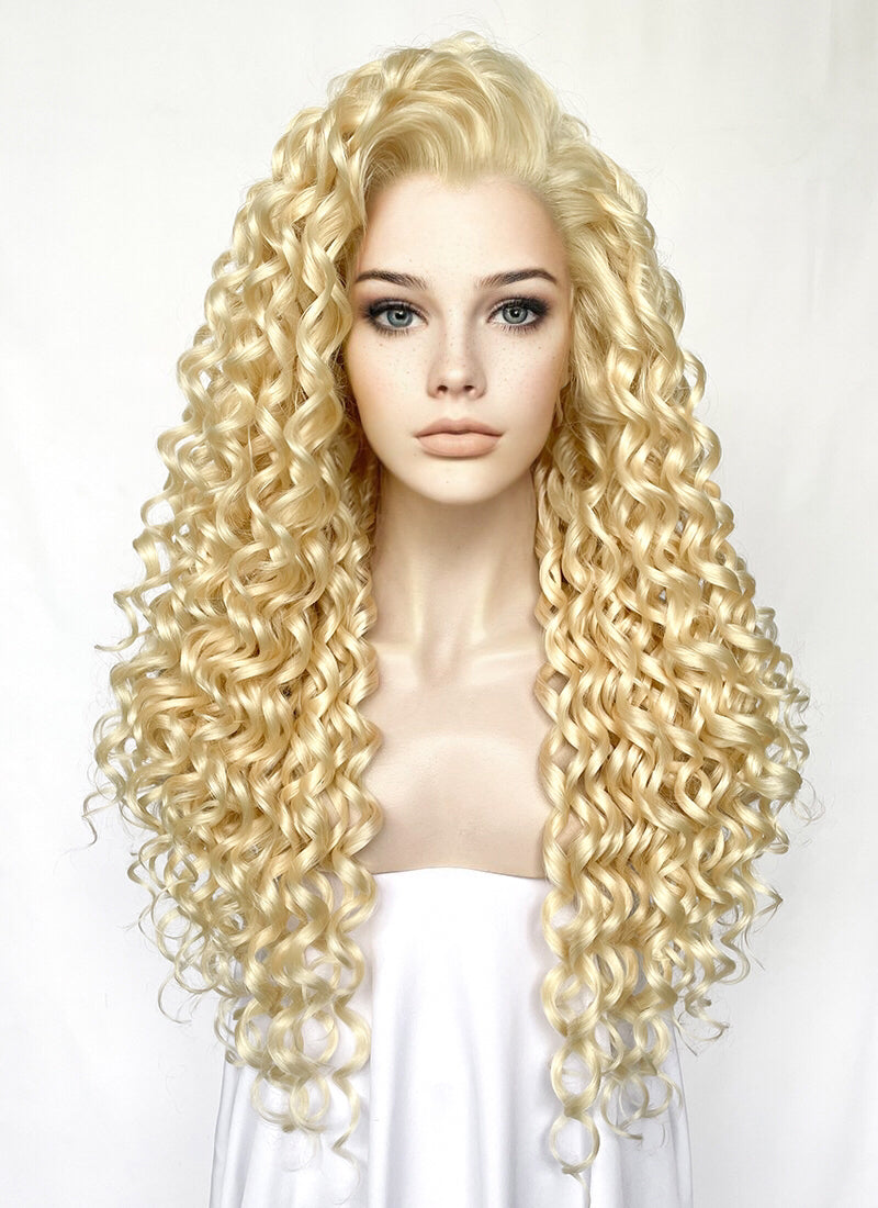 Blonde Curly Lace Front Synthetic Wig LF1322