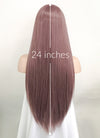Straight Ash Purple Lace Front Synthetic Wig LF1587
