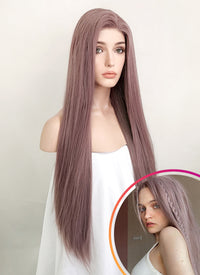 Straight Ash Purple Lace Front Synthetic Wig LF1587