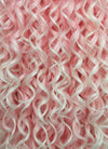Pastel Pink Blonde Ombre Spiral Curly Lace Front Synthetic Wig LF165