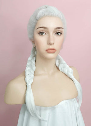 White French Braid Lace Front Synthetic Wig LF2014