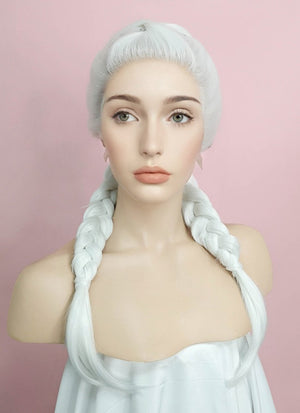 White French Braid Lace Front Synthetic Wig LF2014