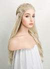 Game of Thrones Daenerys Targaryen Wavy Light Ash Blonde Braided Lace Front Synthetic Wig LF2021