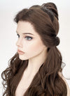 Wavy Dark Brown Braided Belle Beauty and the Beast Lace Front Synthetic Wig LF2028