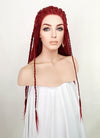 Red Braided Yaki Lace Front Synthetic Wig LF2078