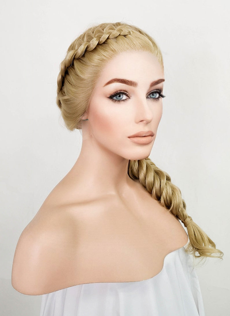 Golden Blonde Braided Lace Front Synthetic Wig LF2080