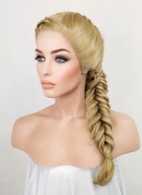 Golden Blonde Braided Lace Front Synthetic Wig LF2080