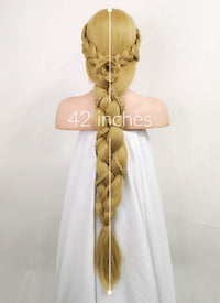 Tangled Rapunzel Blonde Braided Yaki Lace Front Synthetic Wig LF2086