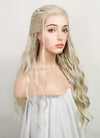 Light Ash Blonde Braided Lace Front Synthetic Wig LF2092