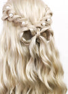 Light Ash Blonde Braided Lace Front Synthetic Wig LF2092