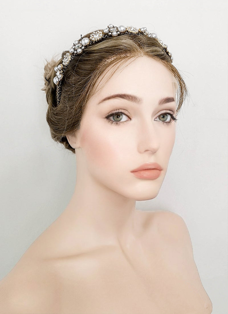 Mixed Ash Blonde Braided Lace Front Synthetic Wig LF2098